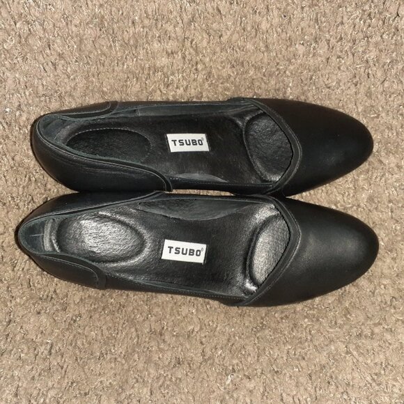 TSUBO-Avoca-Black Leather Block Heel Pumps-Size 8.5-Near Mint - Picture 6 of 7